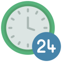 24 hour clock icon